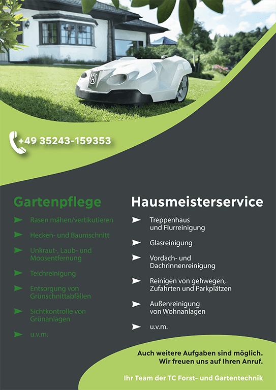 Plasteschaf Forst & Gartentechnik Hausmeisterservice Weinboehla